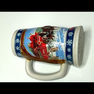 1995 Budweiser Holiday Stein Lighting the Way Home VTG Empty Stein Clydesdales